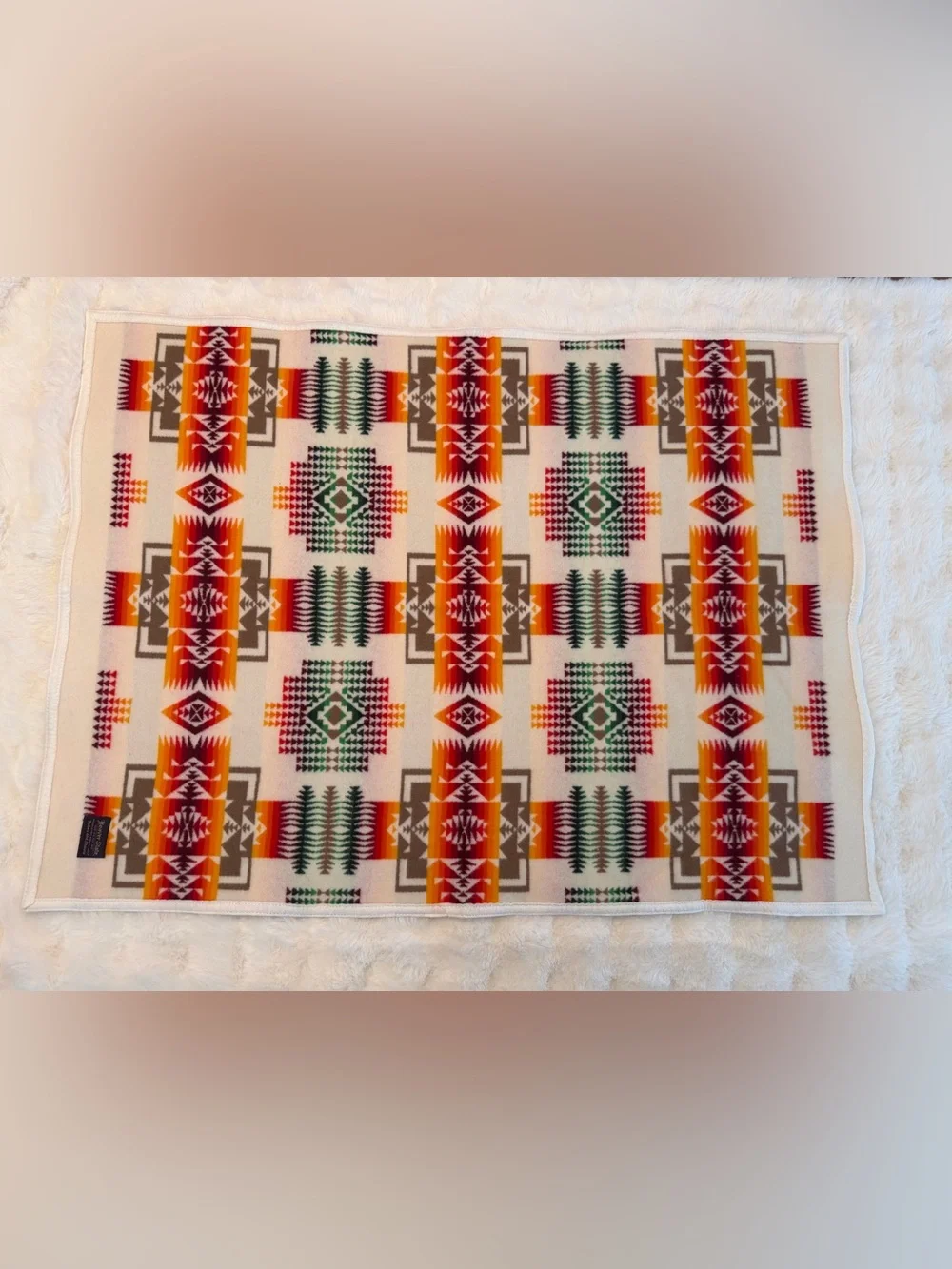Pendleton Beaver State Wool Chief Joseph Southwest Pattern Baby Blanket